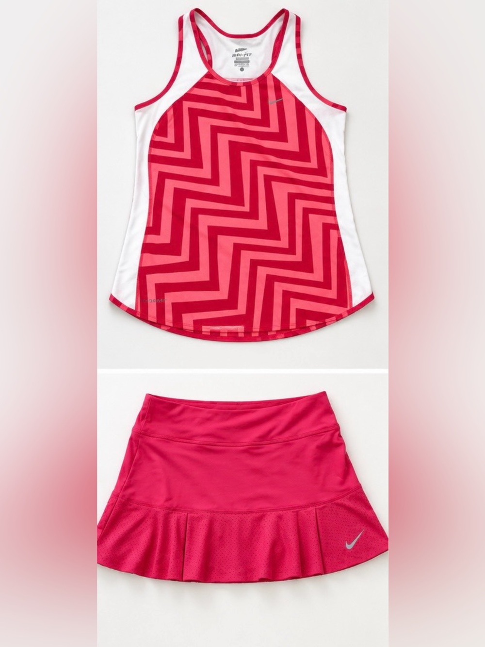 Nike Women’s Pink Chevron Racerback Tennis outfit Set